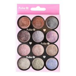  POLVOS ARENA NAIL ART POLLIE, 1.5g X 12


