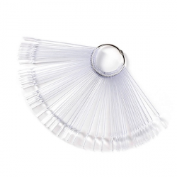  MUESTRARIO UÑAS ABANICO 50 UDS. TRANSPARENTES


