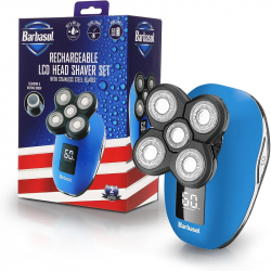 MAQUINA AFEITADORA CABEZA LCD, 5 CUCHILLAS BARBASOL 


